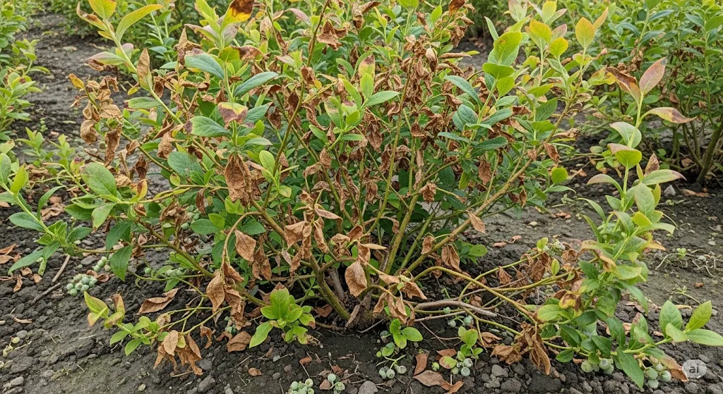 地植えのブルーベリーが枯れる原因イメージ